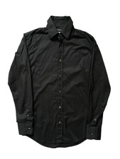 Dolce & Gabbana GOLD Black Dress Shirt Size 16/41 Slim Fit Made in Italy Luxury