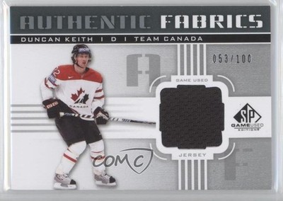 2011 SP Game Used Edition Authentic Fabrics 53/100 Duncan Keith #AF-DK HOF 0c3