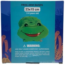 SEAICH Floaties Inflatable Frog Arm Bands Swim Floats Kids 3-6 Years 1 Pair