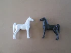 Vintage 1960's Lot (2) Tonka Toys Plastic Horses unbroken Farm Animals Trailer