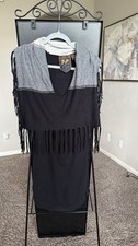 Jamison Black and Gray Wool Blend Dress Size M