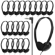 20 PCS Bulk Headphones for Classroom School Student 3.5mm Jack Wired Earphones