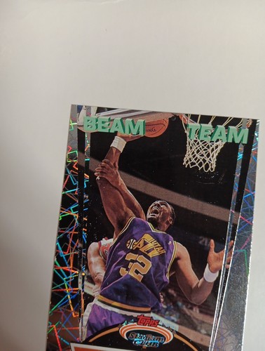 1992-93 Stadium Club Karl Malone Beam Team Members Only #17 Utah Jazz Lot NR-MNT - Afbeelding 17 van 19