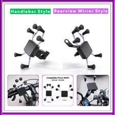 Ram Motorcycle Bike Handlebar Rail Mount X-Grip Holder Cell Mobile Phone Black