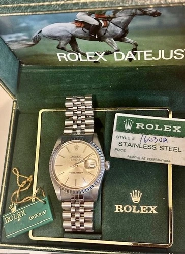 Rolex 1985 Vintage Datejust 16030 Jubilee Tritium Champagne Dial