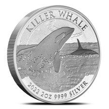 2022 2 oz Australian Killer Whale Silver Coin 79.76 per troy oz