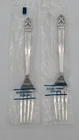 Two (2) International Royal Danish Sterling Silver Forks 7" 112 Grams Set #1 NIB