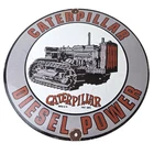 Vintage Caterpillar Sign - Heavy Equipment Trucks Service Gas Porcelain Sign