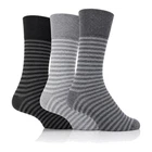 Men's 3 Pack Patterned Socks Cotton Rich Breathable Dress Socks UK 6-11 Striped