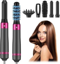 5 in 1 Hot Air Brush Hair Dryer Styler 1000W Ceramic Ionic Anti-Frizz Volumizer