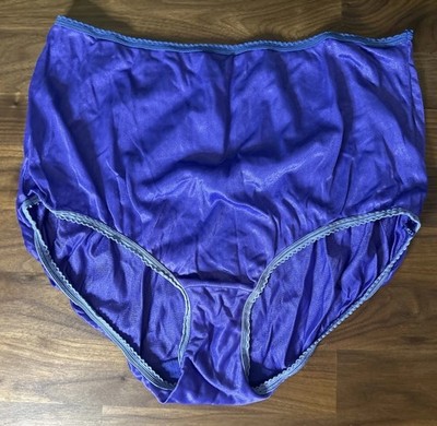VINTAGE by MAIDENFORM WISE BUYS SILKY Panties BRIEF sz 7 Second Skin Purple