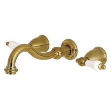 Kingston Brass KS312.PL Vintage 1.2 GPM Wall Mounted Widespread - Brass