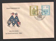 1961 DDR Germany Leipzig Autumn Fair FDC. Lepizig First Day Cover