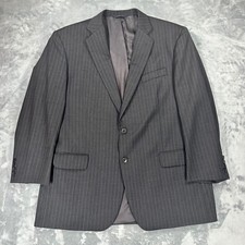 Brooks Brothers 1818 Madison Suit Jacket 46R Grey Pinstripe Wool Made in USA
