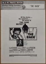 The RACK 1956 GENUINE UNCUT/UNFOLDED Vf+ PRESSBOOK PAUL NEWMAN WENDELL COREY