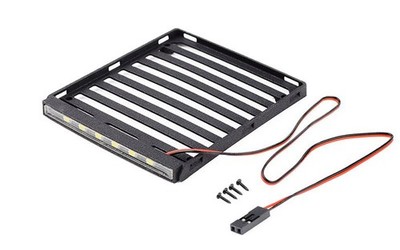 Flachdachträger mit LED für Axial SCX24 JT Gladiator VVV-C1363 RC4WD 24. Gepäck