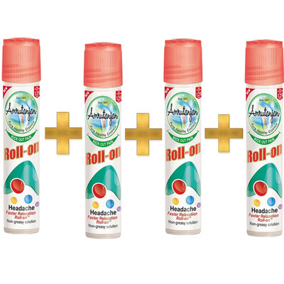 Amrutanjan Faster Relaxation Headache Roll-On 10ml - Travel Friendly Herbal Balm