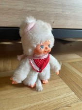 Monchichi Katze Freund Weiß 14cm Vintage 