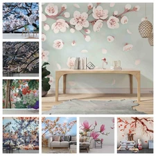 3D Flowers Tree Branch Self-adhesive Wallpaper Removable Wallpaper Wall Mural