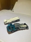 1969 70 Hot Wheels Redline Heavyweights Aqua Cab & 2 Trailers Racing & Base NICE