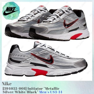 Nike Initiator Metallic Silver White Black 394055-001 Men's US3-14 NEW