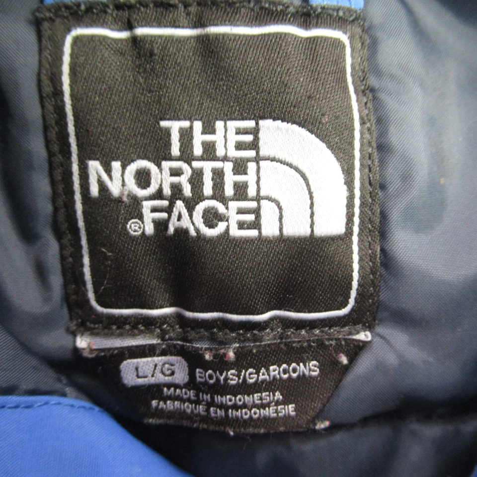 North Face Coat Boys Large Long Sleeve Full Zip Pockets Outdoors Hooded Blue - Image 3 of 4