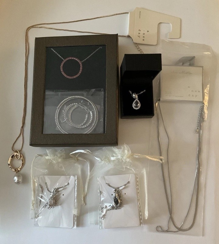 Fashion Jewelry Bundle Silver Gold Toned Pearl Gems Necklaces Bracelet Mixed Lot