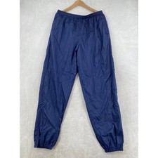 Nike Track Pants XXL Navy Blue Vintage Windbreaker Nylon Zipper Cuffs Relaxed