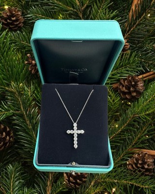 Tiffany Co Diamond Cross Large Pt950 | eBay