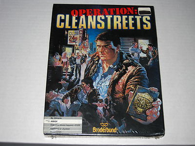 Operation CleanStreets (Amiga, 1988) SEALED, Rare, Vintage Game