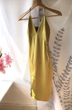 Nasty Gal Ochre Strappy Slit Dress Size 6 VGC
