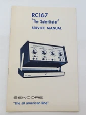 SENCORE RC167 "The Substitutor" Service Manual the all American line book