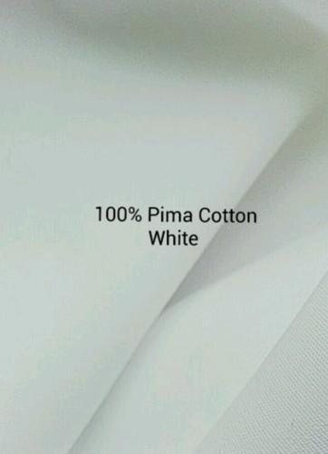 100% Pima Cotton Woven Fabric - By the Yard - White