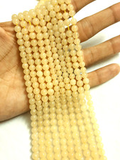 Natural Calcite Smooth Round 5-6 mm beads, Yellow calcite beads for jewelry, diy