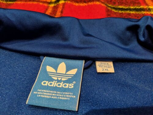 Chaqueta de Pista Adidas Azul Trébol de Colección Para Hombre Talla 2XL 3 Rayas - Imagen 3 de 4