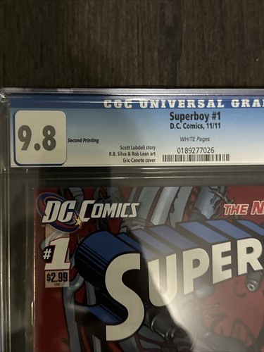 SUPERBOY # 1 / Second Printing / DC Comics / The New 52 / CGC 9.8 - Picture 2 of 3