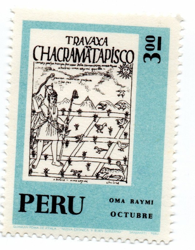 Perú 1972, Inca's Calendar: October Guamán Poma's Inca Chronicles, accept offers