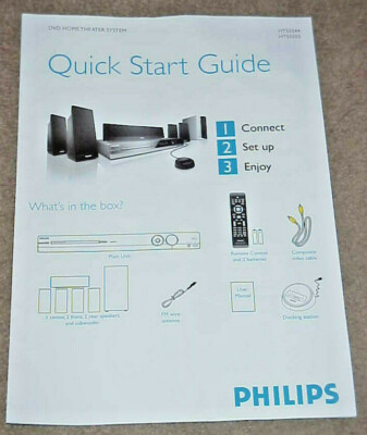 QUICK START GUIDE for PHILIPS DVD Home Theater System HTS3544, HTS3555