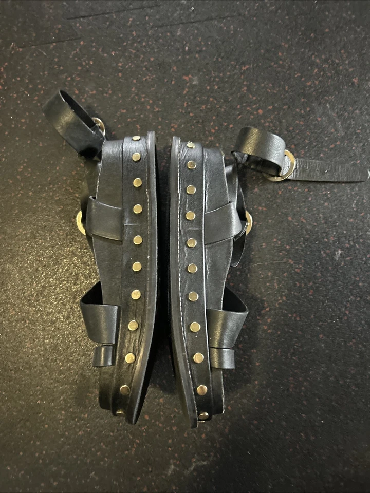 Topshop Ankle Strap Platform Sandals With Studs Sz 37  - Image 3 of 4