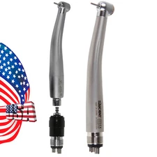 Dental High Speed Push Air Turbine Handpiece 4 holes /Quick Coupler fit NSK