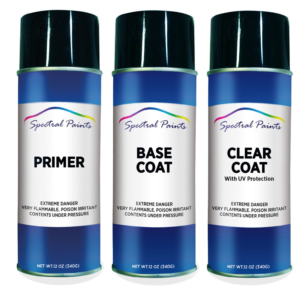 For Volvo 592 Silver Blue 優先配送 Met. Aerosol Paint 国産品 Primer & Comp Clear