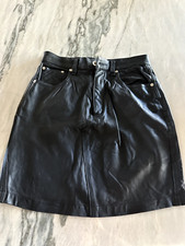 RAG  BONE Authentic Lamb Leather Women's Skirt in Black Size 27 595