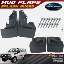 4x Splash Guards Mud Flaps for Toyota Land Cruiser  1990-1997 with Fender Flares