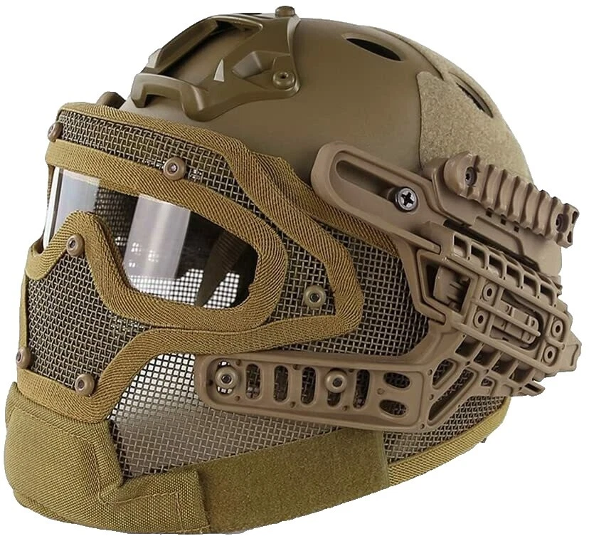 Gafas de paintball marrón y máscaras