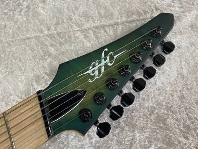 Electric Guitar GfC GNRF7-300 Quilted Top Green Burst Good