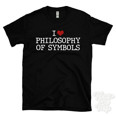 I LOVE PHILOSOPHIE DER SYMBOLE T-SHIRT Herz Semiotik Ikonographie Kulturtheorie
