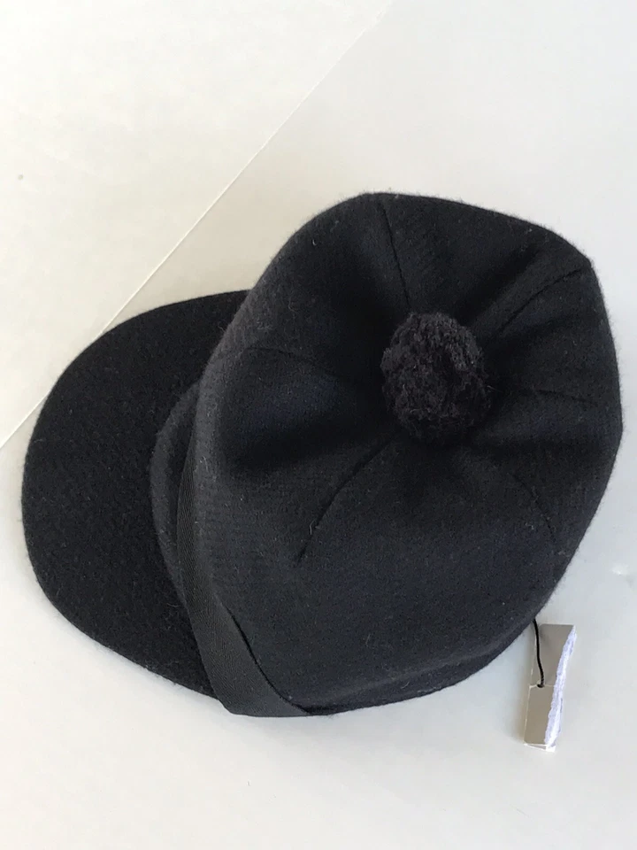 Burberry Authentic Womens Check Hat Cap Wool Navy M Ashley Cashmere check - Photo 4/4