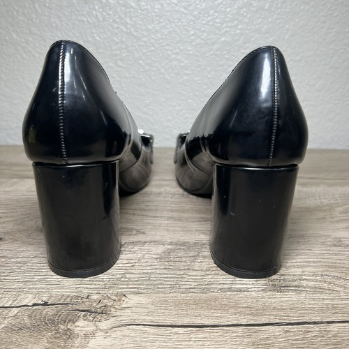 Athena Alexander Women's Olivia Penny Loafer Pumps Black Size 7 Fringe Buckle - Picture 6 of 12