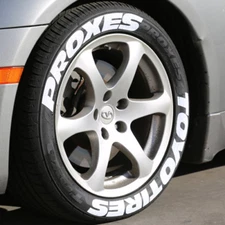 TOYO TIRES PROXES - White Tire Lettering - 1.00" For 17" 18" Wheels - Permanent