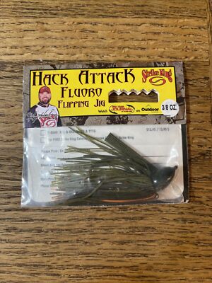 Strike King Hack Attack Fluoro Flipping Jig Hook 3/8